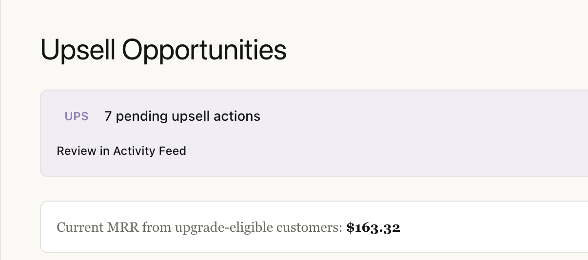 Tuvix CSM — Upsell Opportunities and MRR tracking